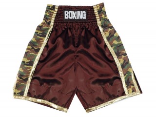 Personalized Maroon Boxing Shorts, Boxing Trunks : KNBSH-034-Maroon